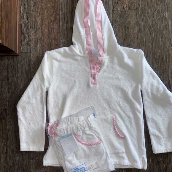 Bella Bliss size 8 terry swim cover (EUC) and shorts (new) - Picture 1 of 7